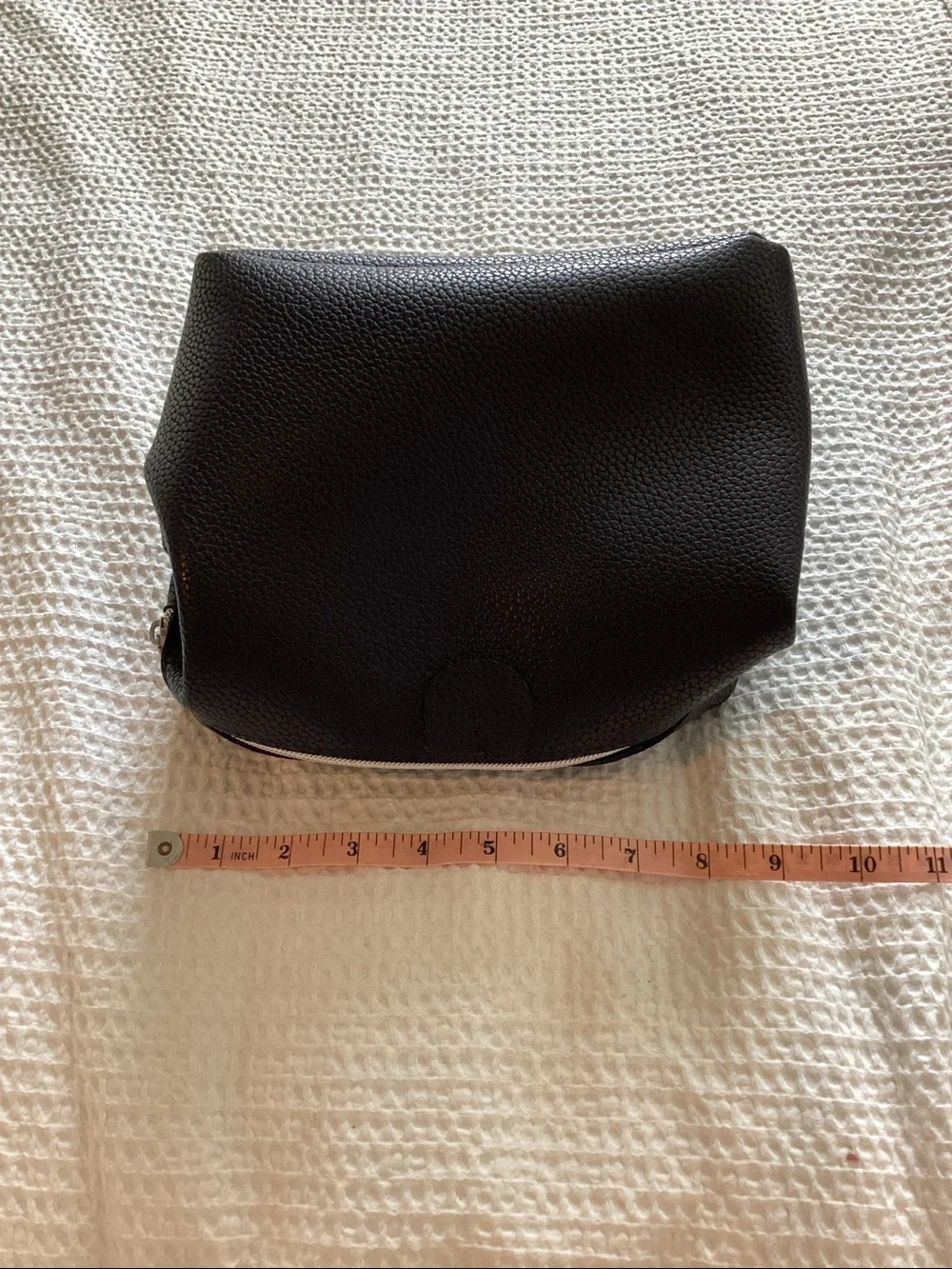 Black‎ Pebbled Leather Cosmetic Pouch
